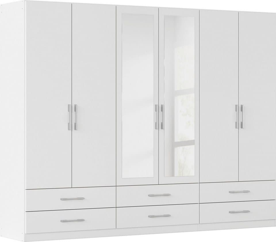 rauch Kleiderschrank HERSBRUCK, 2 Breiten, Spiegeltüren, 6 Schubladen, Made in Germany