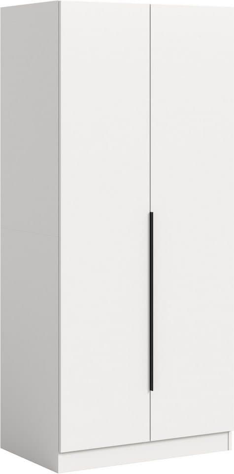 Home affaire Kleiderschrank Skarde, 80 cm breit, weiß mit Kleiderstange und Einlegeboden