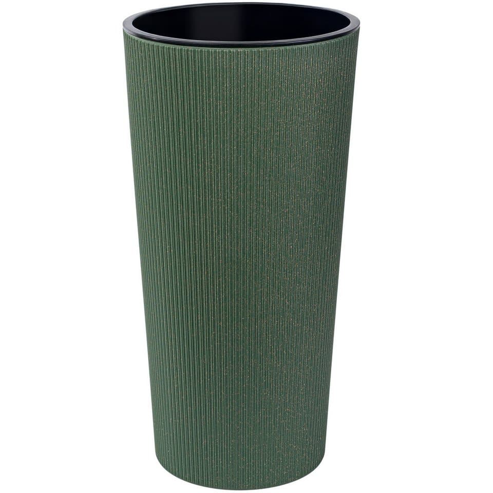 KONZEPT Pflanzsäule Hoch, moderne Rillenstruktur, wetterfest und UV-beständig