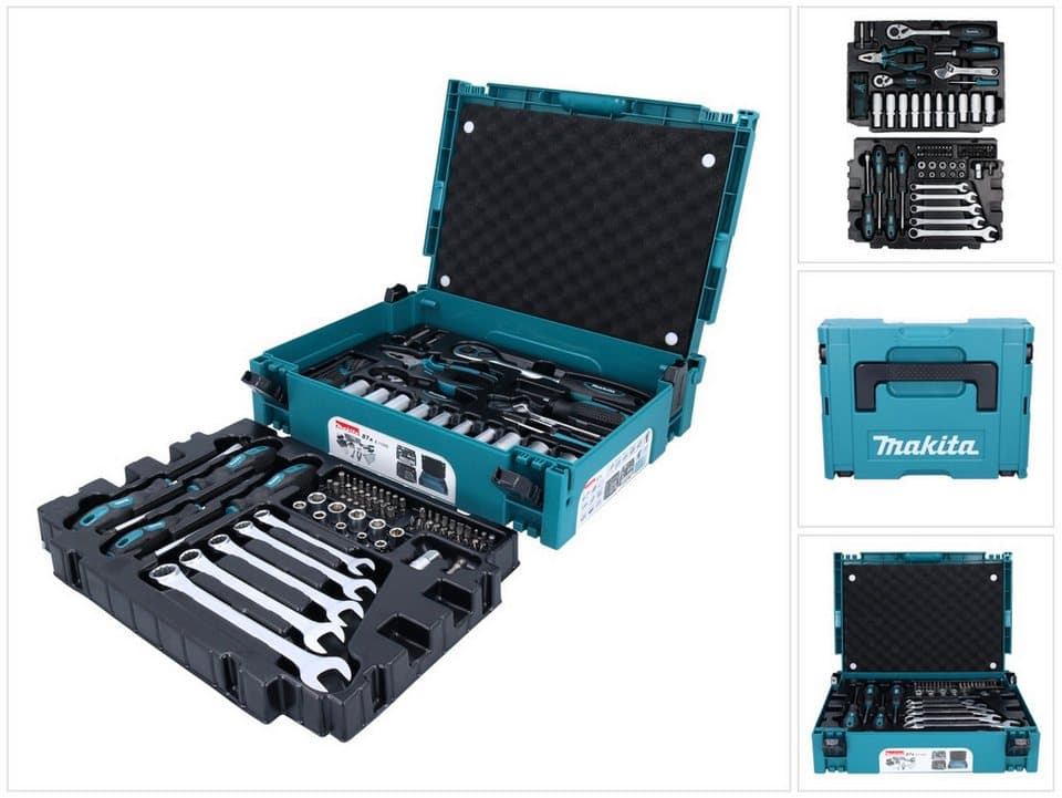 Makita Handwerkzeugset E-11542, 87-teilig mit Ratsche und Schraubendreher