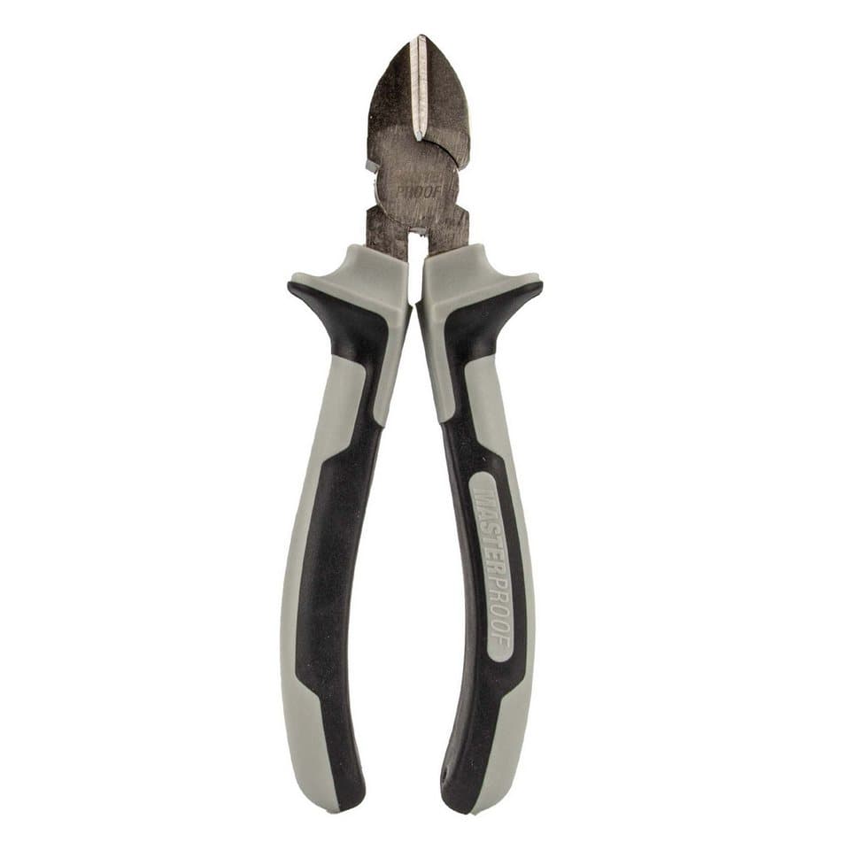 MASTERPROOF PROFESSIONAL Seitenschneider 200 mm, 2-Komponenten-Griff für besten Halt