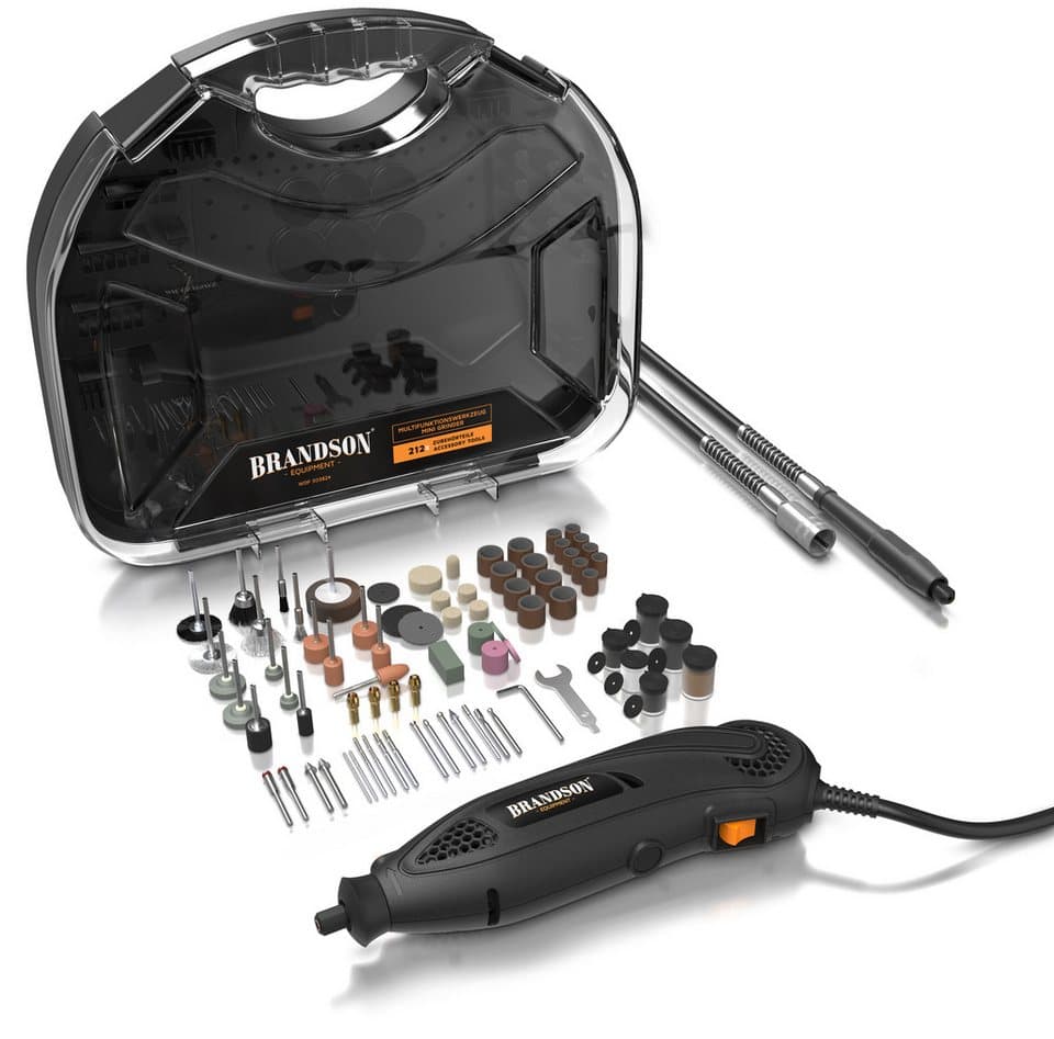 Brandson Multifunktionswerkzeug Multitool, 200-teiliges Set für Sägen, Schneiden, Schleifen und Polieren