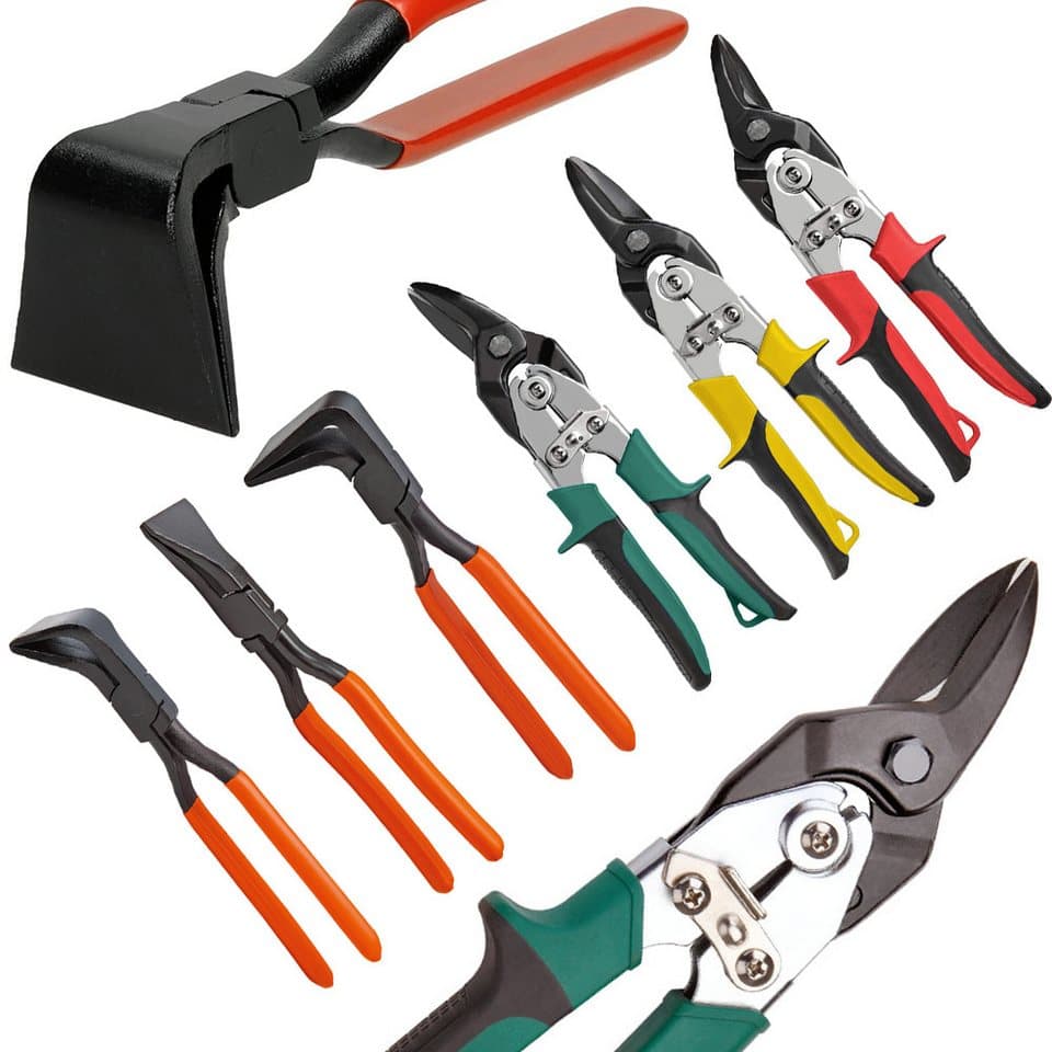 XERSEK Blechscheren-Set 6-teilig, multifunktionale Blechzangen für präzises Schneiden